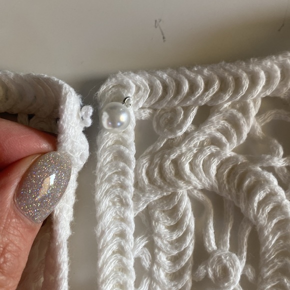 White House Black Market Crochet Sleeveless Tank Top - Picture 4 of 5